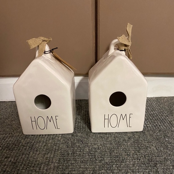 Rae Dunn bird houses set of two. NEW